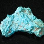 rough Turquoise stone on black